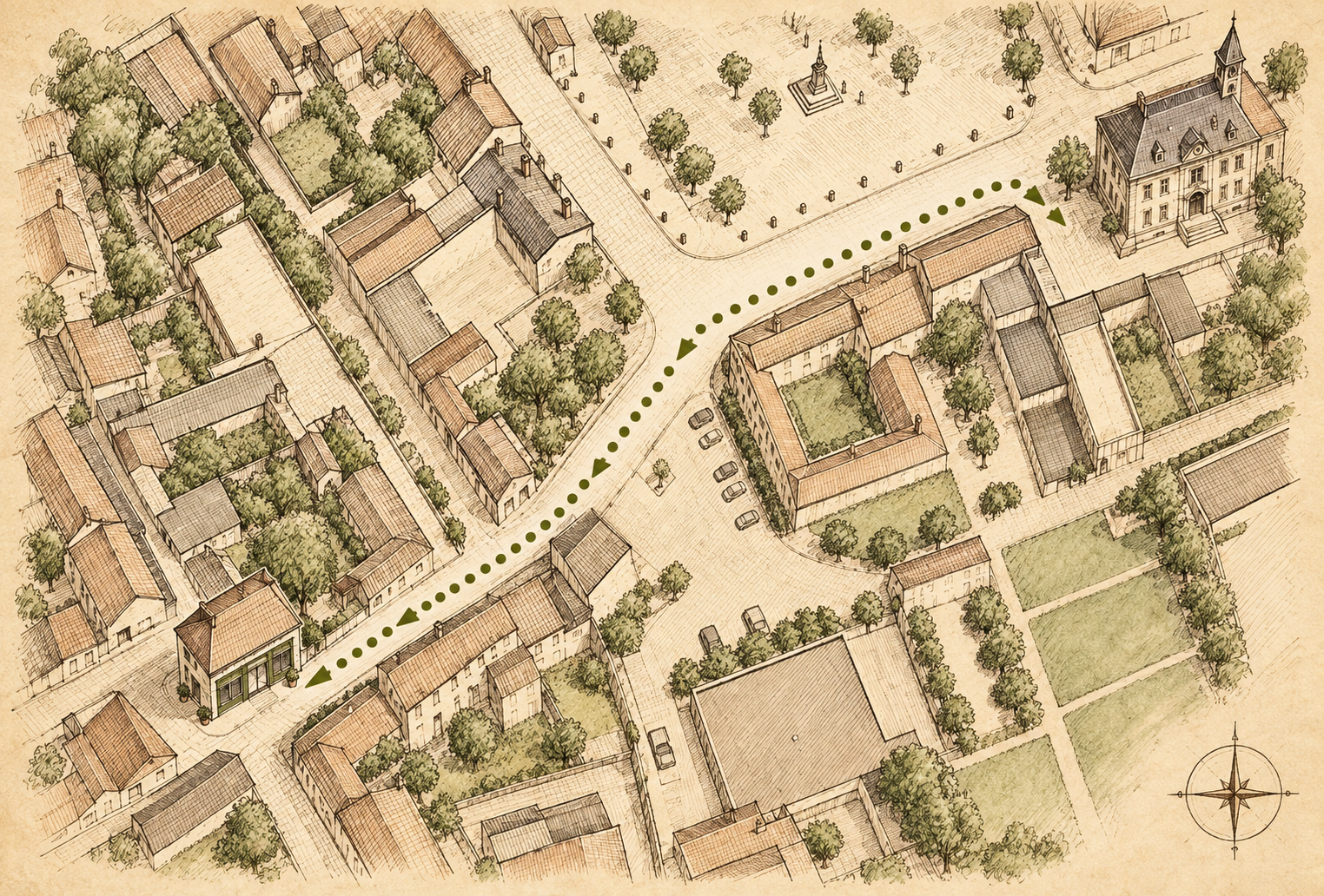 Plan de la mairie de Harnes au studio